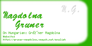 magdolna gruner business card